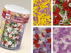 Harmony - 4 in 1 shaker No Soya Nuts Free Vegan Sprinkles Cake Decor (Top 14 Allergen Free, Naturally Sourced Ingredients, Plant-based, Clean Label Free From GMO, Hydrogenated Fat, Palm oil, BRC, Kosher, Halal & FDA)