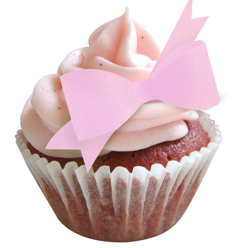 3D DIY Edible Wafer Light Pink Bow - Soy Free Nut Free Cake Decoration