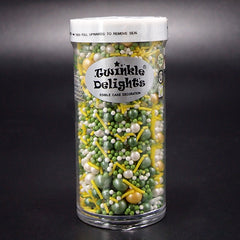 Passion Green - Dairy Free Vegan Sprinkles Blend Cake Decorations (Top 14 Allergen Free, Naturally Sourced Ingredients, Plant-based, Clean Label Free From GMO, Hydrogenated Fat, Palm oil, BRC, Kosher, Halal & FDA)