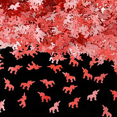 Red Glitter Unicorns - Gluten Free Halal Certified Edible Decoration (Top 14 Allergen Free, Naturally Sourced Ingredients, Plant-based, Clean Label Free From GMO, Hydrogenated Fat, Palm oil, Vegan, BRC, Kosher & FDA)