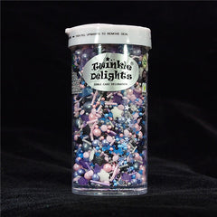 Fancy Sapphire - Gluten Free Nuts Free Sprinkels Mix Cake Decoration (Top 14 Allergen Free, Naturally Sourced Ingredients, Plant-based, Clean Label Free From GMO, Hydrogenated Fat, Palm oil, Certified Vegan, BRC, Kosher, Halal & FDA)