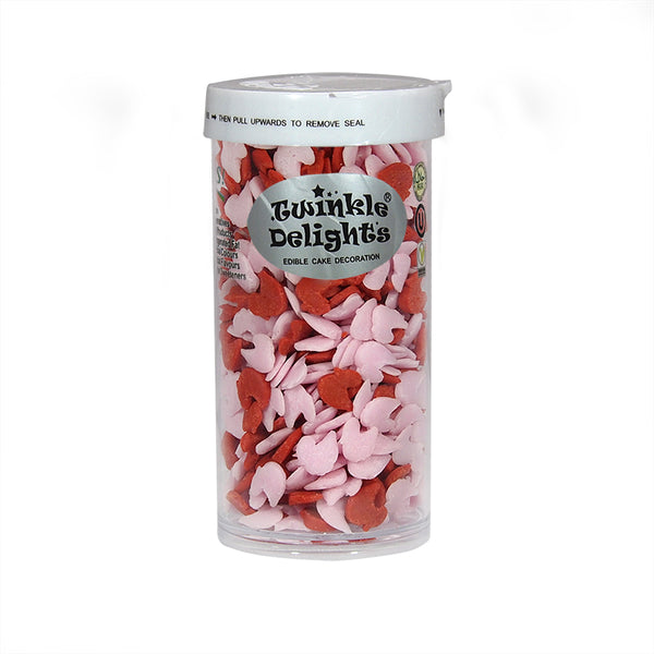 Pink & Red Confetti Duck - No Soya Clean Label Sprinkles Cake Decor