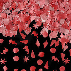 Red Glitter Fantasy Ocean - No Soy Halal Certified Edible Decoration (Top 14 Allergen Free, Naturally Sourced Ingredients, Plant-based, Clean Label Free From GMO, Hydrogenated Fat, Palm oil, Vegan, BRC, Kosher & FDA)