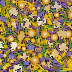 Hoppy Easter - Dairy Free Soya Free Sprinkles Mix Cake Decorations (Top 14 Allergen Free, Naturally Sourced Ingredients, Plant-based, Clean Label Free From GMO, Hydrogenated Fat, Palm oil, Certified Vegan, BRC, Kosher, Halal & FDA)