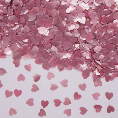 Pink Glitter Hearts - Dairy Free Natural Ingredient Edible Decoration (Top 14 Allergen Free, Plant-based, Clean Label Free From GMO, Hydrogenated Fat, Palm oil, Certified Vegan, BRC, Kosher, Halal & FDA)