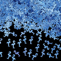 Blue Glitter Flamingos - No Dairy Natural Ingredient Edible Decoration (Top 14 Allergen Free, Plant-based, Clean Label Free From GMO, Hydrogenated Fat, Palm oil, Certified Vegan, BRC, Kosher, Halal & FDA)