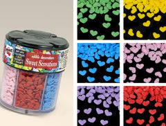 Sweet Hearts - Soya Free GMOs Free Vegan Sprinkles Cake Decoration (Top 14 Allergen Free, Naturally Sourced Ingredients, Plant-based, Clean Label, Hydrogenated Fat, Palm oil, BRC, Kosher, Halal & FDA)