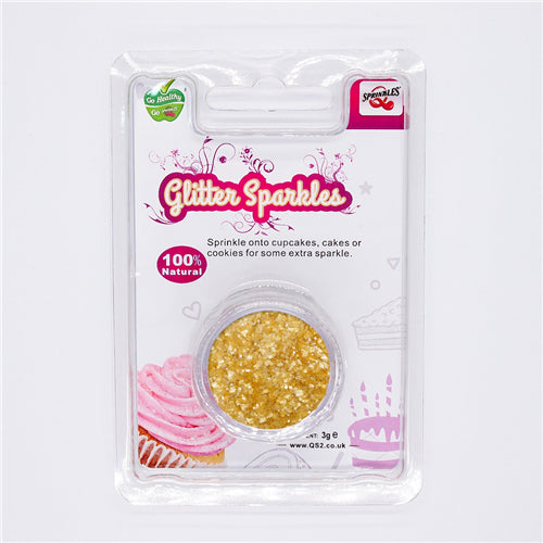 Gold Glitter Sparkles - No Dairy Kosher Certified Edible Decoration