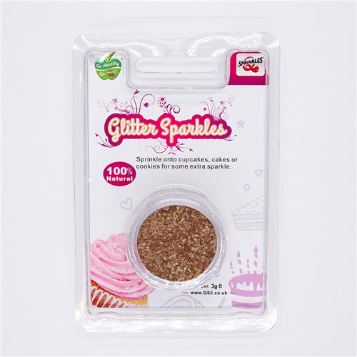 Bronze Glitter Sparkles - Non GMO Halal Certified Edible Decoration
