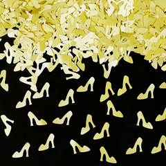 Yellow Glitter Stilettos - Non GMO Kosher Certified Edible Decoration (Top 14 Allergen Free, Naturally Sourced Ingredients, Plant-based, Clean Label Free From GMO, Hydrogenated Fat, Palm oil, Vegan, BRC, Halal & FDA)