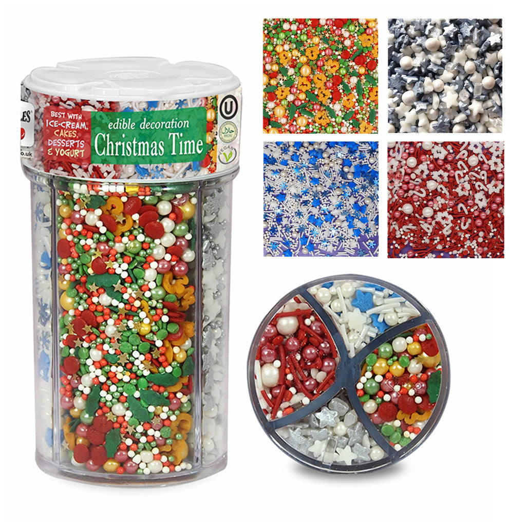 Christmas Time - Nuts Free Clean Lable Halal Sprinkles Mix Cake Decor