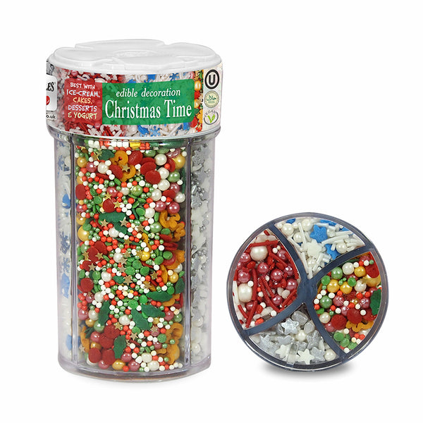 Christmas Time - Nuts Free Clean Lable Halal Sprinkles Mix Cake Decor