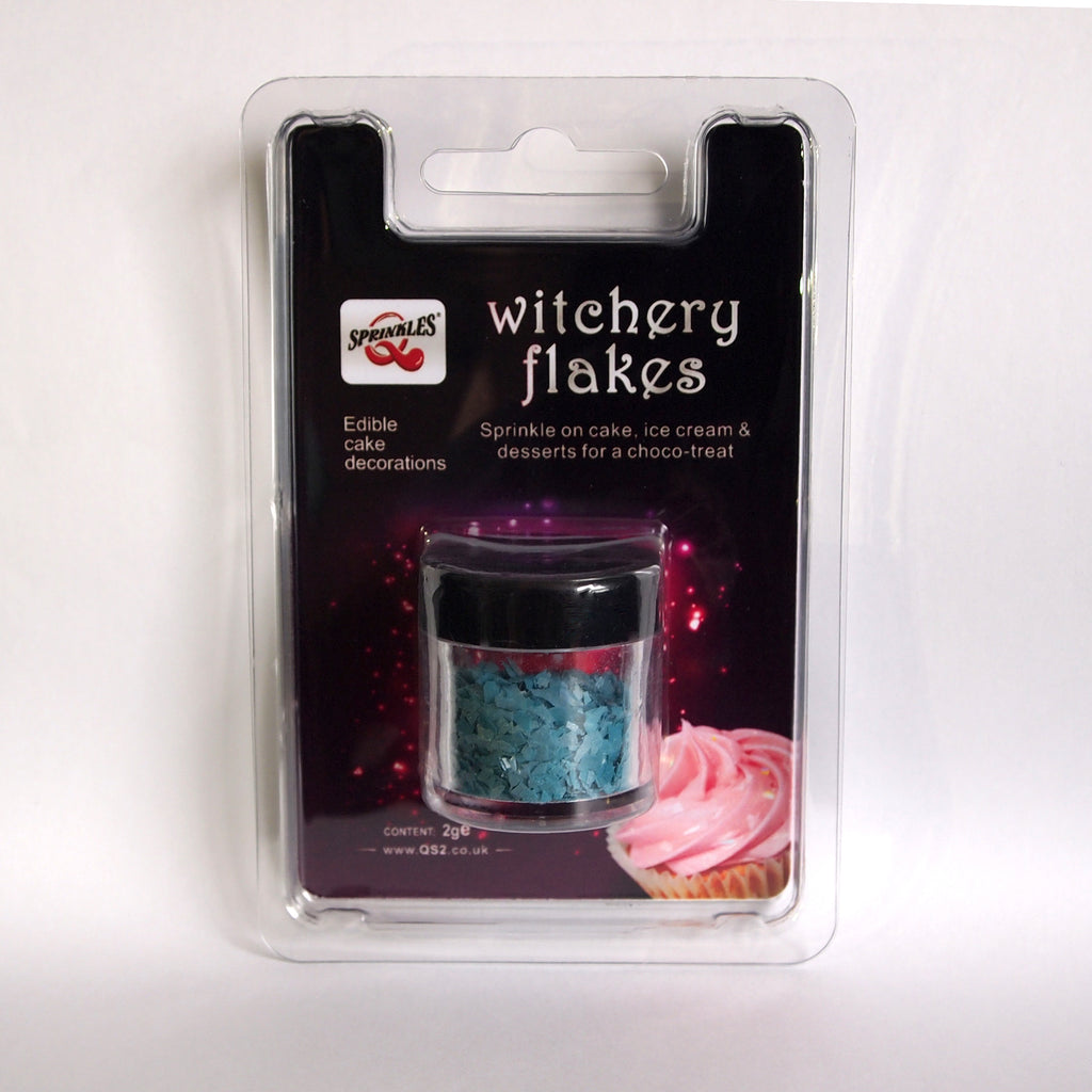 Turquoise Witchery Flakes - Kosher Certified Edible Cake Decoration
