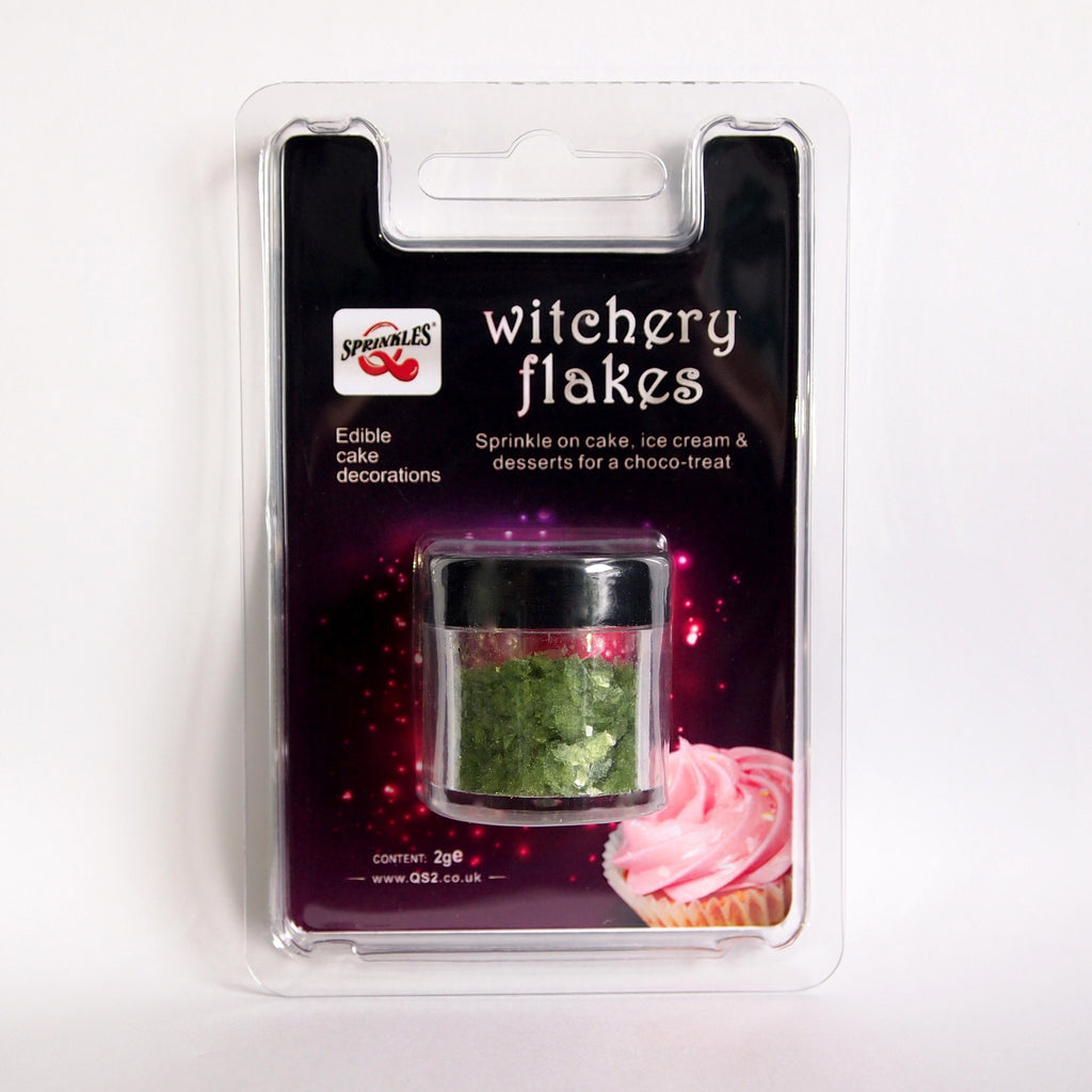 Apple Green Witchery Flakes - Gluten Free Halal Edible Decorations