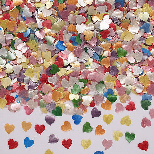 Rainbow Glitter Hearts - Gluten Free Clean Label Edible Decoration