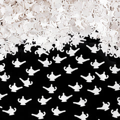 White Glitter Magic Lamps - No Gluten Non GMO Vegan Edible Decoration (Top 14 Allergen Free, Naturally Sourced Ingredients, Plant-based, Clean Label Free From GMO, Hydrogenated Fat, Palm oil, BRC, Kosher, Halal & FDA)