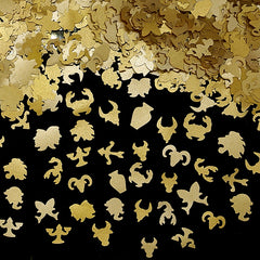 Gold Glitter Star Signs - Non Gluten No Soy Vegan Edible Decoration (Top 14 Allergen Free, Naturally Sourced Ingredients, Plant-based, Clean Label Free From GMO, Hydrogenated Fat, Palm oil, BRC, Kosher, Halal & FDA)