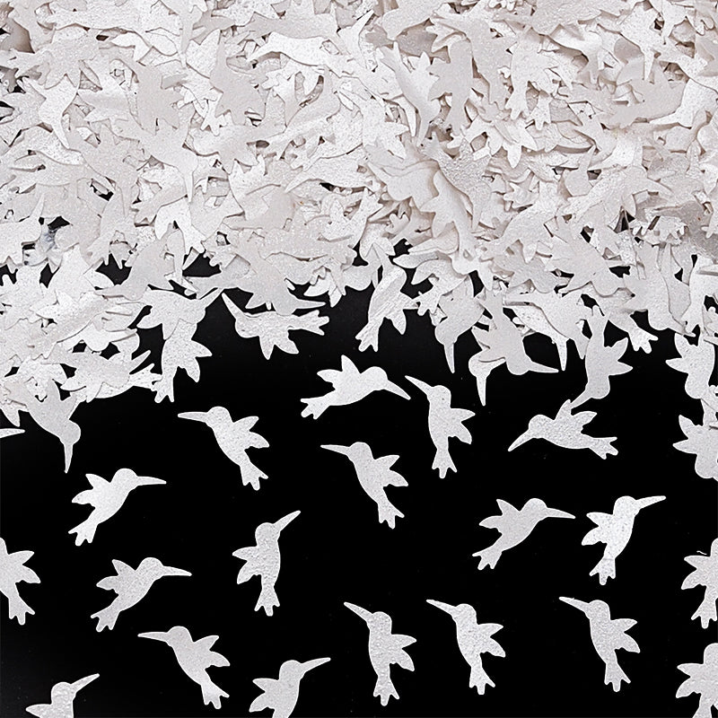White Glitter Hummingbirds - No Nuts Halal Certified Edible Decoration
