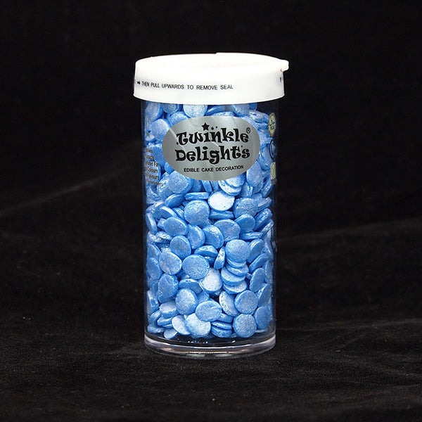 Shimmer Blue Confetti 8MM Big Sequins - Natural Ingredients Sprinkles