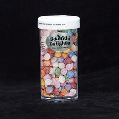 Shimmer Rainbow Confetti 8MM Big Sequins - No Soy Sprinkles Cake Decor (Top 14 Allergen Free, Naturally Sourced Ingredients, Plant-based, Clean Label Free From GMO, Hydrogenated Fat, Palm oil, Certified Vegan, BRC, Kosher, Halal & FDA)