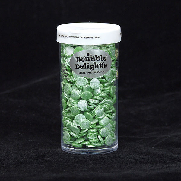 Shimmer Green Confetti 8MM Big Sequins - Dairy Free Sprinkles For Cake