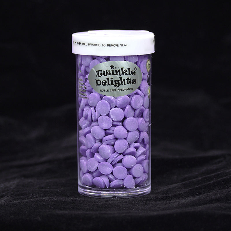 Purple Confetti 8MM Big Sequins - Kosher Certified Sprinkles For Cake