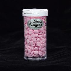 Pink Confetti 8MM Big Sequins - No Gluten Natural Ingredient Sprinkles (Top 14 Allergen Free, Plant-based, Clean Label Free From GMO, Hydrogenated Fat, Palm oil, Certified Vegan, BRC, Kosher, Halal & FDA)