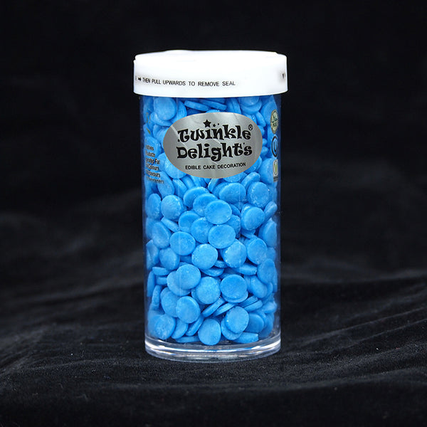 Blue Confetti 8MM Big Sequins - Clean Label Sprinkles Cake Decoration