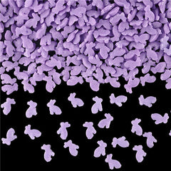 Purple Confetti Rabbit - Nuts Free Kosher Certified Sprinkles For Cake (Top 14 Allergen Free, Naturally Sourced Ingredients, Plant-based, Clean Label Free From GMO, Hydrogenated Fat, Palm oil, Vegan, BRC, Halal & FDA)