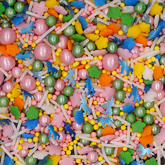 Easter parade - No Dairy No Soya Halal Sprinkles Blend Cake Decoration (Top 14 Allergen Free, Naturally Sourced Ingredients, Plant-based, Clean Label Free From GMO, Hydrogenated Fat, Palm oil, Certified Vegan, BRC, Kosher & FDA)