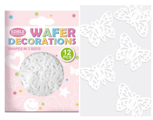 Edible Wafer Lace White Butterfly - No Dairy No Nuts Cake Decoration