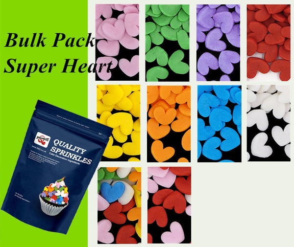 Bulk Pack Confetti Super Heart - Nuts Free Sprinkles Cake Decoration