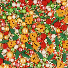 Gingerbread Man - No Nuts No Gluten Sprinkles Blend Cake Decoration (Top 14 Allergen Free, Naturally Sourced Ingredients, Plant-based, Clean Label Free From GMO, Hydrogenated Fat, Palm oil, Certified Vegan, BRC, Kosher, Halal & FDA)