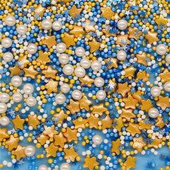 Golden Star - Soya Free Gluten Free Christmas Sprinkles Blend For Cake (Top 14 Allergen Free, Naturally Sourced Ingredients, Plant-based, Clean Label Free From GMO, Hydrogenated Fat, Palm oil, Certified Vegan, BRC, Kosher, Halal & FDA)