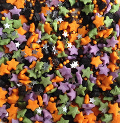 Halloween Trick - Gluten Free Nuts Free Sprinkles Medley Cake Decor (Top 14 Allergen Free, Naturally Sourced Ingredients, Plant-based, Clean Label Free From GMO, Hydrogenated Fat, Palm oil, Certified Vegan, BRC, Kosher, Halal & FDA)