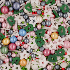 Jolly Holiday - Non Dairy Natural Ingredients Vegan Sprinkles Mix (Top 14 Allergen Free, Plant-based, Clean Label Free From GMO, Hydrogenated Fat, Palm oil, BRC, Kosher, Halal & FDA)