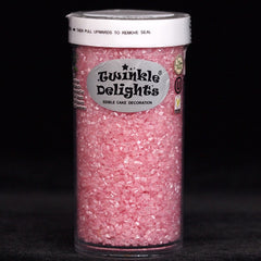 Shimmer Pink Sugar Crystals - No Nut No Soy Kosher Certified Sprinkles (Top 14 Allergen Free, Naturally Sourced Ingredients, Plant-based, Clean Label Free From GMO, Hydrogenated Fat, Palm oil, Vegan, BRC, Halal & FDA)