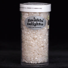 Shimmer White Sparkling Sugar - Clean Label Sprinkles Cake Decoration (Top 14 Allergen Free, Naturally Sourced Ingredients, Plant-based, Free From GMO, Hydrogenated Fat, Palm oil, Certified Vegan, BRC, Kosher, Halal & FDA)