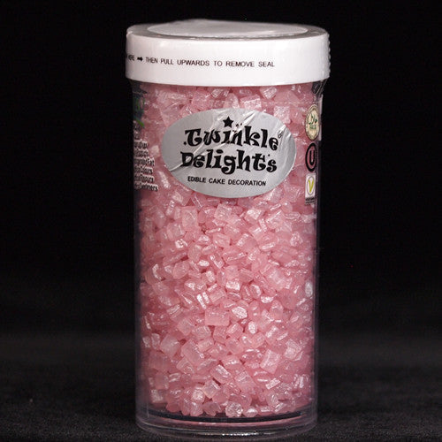 Shimmer Pink Sparkling Sugar - Soya Free Halal Certified Sprinkles