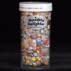 Shimmer Rainbow Sugar Rocs - Dairy Free Natural Ingredients Sprinkles (Top 14 Allergen Free, Plant-based, Clean Label Free From GMO, Hydrogenated Fat, Palm oil, Certified Vegan, BRC, Kosher, Halal & FDA)