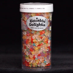 Rainbow Sparkling Sugar - Dairy Free No Soy Sprinkles Cake Decoration (Top 14 Allergen Free, Naturally Sourced Ingredients, Plant-based, Clean Label Free From GMO, Hydrogenated Fat, Palm oil, Certified Vegan, BRC, Kosher, Halal & FDA)
