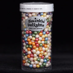 Shimmer Rainbow 4mm Pearls - Nut Free Soy Free Vegan Sprinkles 4 Cake (Top 14 Allergen Free, Naturally Sourced Ingredients, Plant-based, Clean Label Free From GMO, Hydrogenated Fat, Palm oil, BRC, Kosher, Halal & FDA)