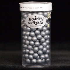 Silver 6mm Pearls - Dairy Free Soya Free Sprinkles Cake Decoration (Top 14 Allergen Free, Naturally Sourced Ingredients, Plant-based, Clean Label Free From GMO, Hydrogenated Fat, Palm oil, Certified Vegan, BRC, Kosher, Halal & FDA)