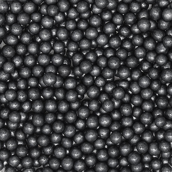 Shimmer Black 4mm Pearls - Soya Free Kosher Sprinkles Cake Decoration