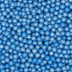 Shimmer Blue 4mm Pearls - Gluten Free Clean Label Sprinkles For Cakes (Top 14 Allergen Free, Naturally Sourced Ingredients, Plant-based, Free From GMO, Hydrogenated Fat, Palm oil, Certified Vegan, BRC, Kosher, Halal & FDA)