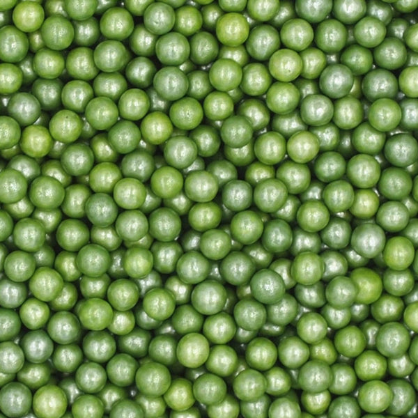 Shimmer Green 4mm Pearls - Gluten Free Natural Ingredients Sprinkles