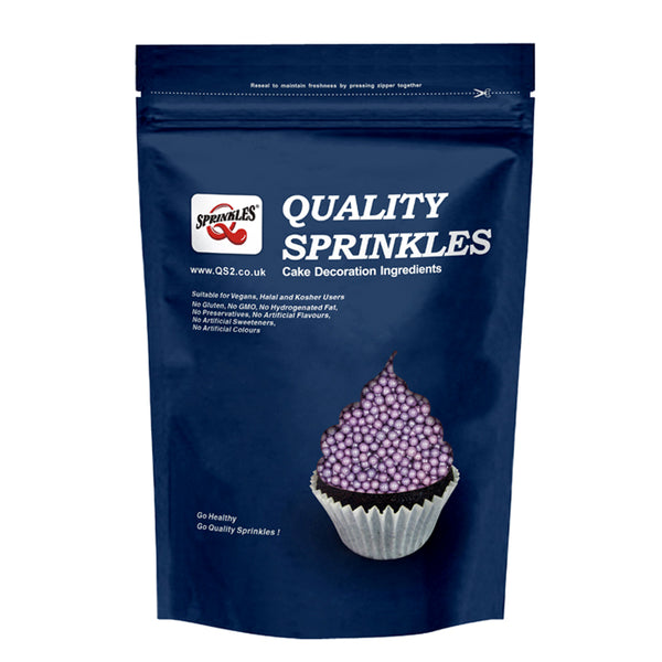 Shimmer Purple 4mm Pearls - No Dairy No Soy Halal Certified Sprinkles