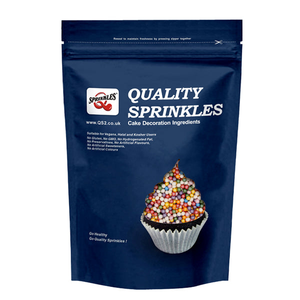 Shimmer Rainbow 4mm Pearls - Nut Free Soy Free Vegan Sprinkles 4 Cake