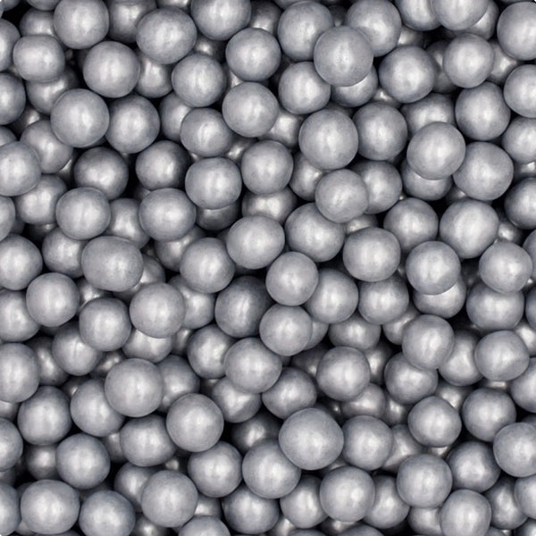 Silver 6mm Pearls - Dairy Free Soya Free Sprinkles Cake Decoration