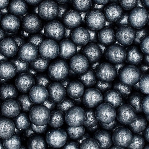 Shimmer Black 8mm Pearls - No Soya Natural Ingredients Vegan Sprinkles